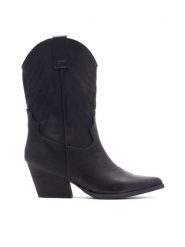 Jenny Fairy Kowbojki ROISIN HY20228-4 Czarny. Czarne kozaki damskie Jenny Fairy, bez wzorów, z syntetyku, bez obcasa, na słupku, bez zapięcia. Za 99.99 zł.