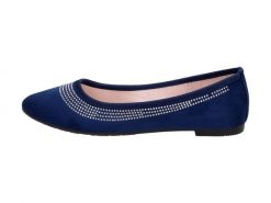 Granatowe baleriny damskie Sabatina Zh20-5. Niebieskie balerinki damskie Sabatina, bez wzorów, z zamszu, bez obcasa, na obcasie, bez zapięcia. Za 89.00 zł.