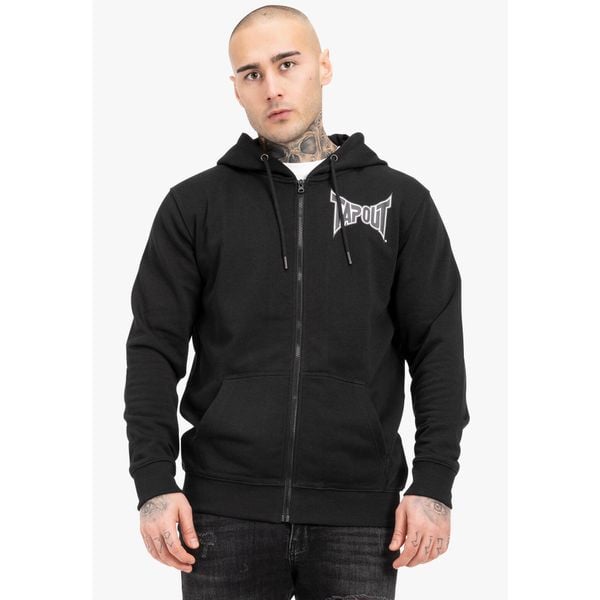 Rozpinana bluza z kapturem, regularny krój Tapout Octagon. Białe bluzy męskie TAPOUT, bez wzorów, z kapturem, na fitness i siłownię. Za 275.00 zł.