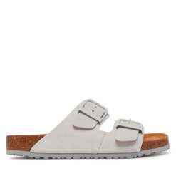 Klapki Tamaris. Szare klapki damskie Tamaris, bez wzorów, bez obcasa, bez zapięcia. Za 209.99 zł.