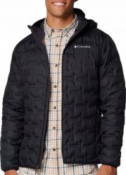 Kurtka męska Columbia Columbia Delta Ridge II Down Hooded Jacket 2086222010 Czarne S. Czarne kurtki męskie Columbia, m, bez wzorów, bez kaptura. Za 604.62 zł.