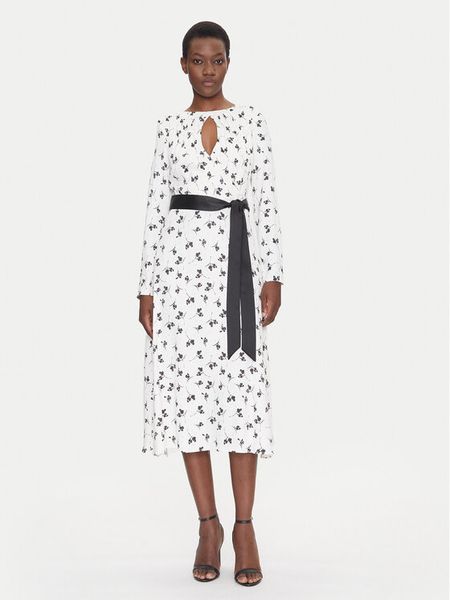 Fracomina Sukienka codzienna FS25SD2006W732T8 Biały Regular Fit. Białe sukienki damskie Fracomina, na co dzień, m, bez wzorów, z syntetyku, bez kołnierzyka, bez ramiączek, proste. Za 499.99 zł.