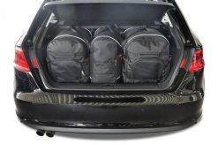 Torby Do Bagażnika Audi A3 2012-2020 3Szt Kjust. Czarne torby podróżne damskie KJUST, bez wzorów, z kauczuku. Za 923.00 zł.