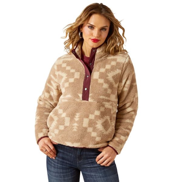 Bluza damska Ariat Berber Snap Front. Brązowe bluzy damskie Ariat, s, z aplikacjami, z dresówki, bez ramiączek, bez kaptura. Za 424.25 zł.