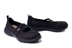 RIEKER M5075-00 black combination, półbuty damskie. Czarne półbuty damskie Rieker, bez wzorów, bez obcasa, bez zapięcia. Za 255.92 zł.