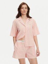 Tommy Hilfiger Piżama UW0UW05799 Pomarańczowy Regular Fit. Brązowe piżamy damskie Tommy Hilfiger, bez wzorów, z bawełny, bez ramiączek. Za 239.99 zł.
