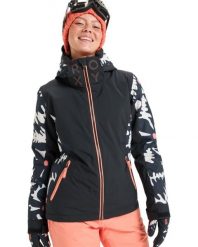 Kurtka do sportów zimowych techniczna damska FREE JET 10K. Czarne kurtki sportowe damskie Roxy, xl, bez wzorów, z materiału, bez ramiączek, bez kaptura, narciarskie. Za 729.99 zł.