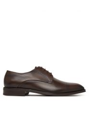 BOSS Półbuty Derrek 50565633 Brązowy ciemny. Brązowe buty wizytowe męskie Boss, bez wzorów, ze skóry, bez obcasa, bez zapięcia. Za 1,489.00 zł.