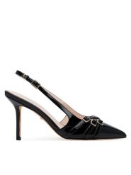Marciano Guess Szpilki 5GGZ31 7231A Czarny. Czarne sandały damskie Marciano Guess, z aplikacjami, ze skóry, bez obcasa, na szpilce, bez zapięcia. Za 869.99 zł.