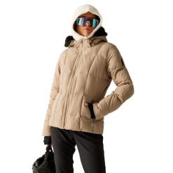 Kurtka Narciarska Damska Glamourize VI. Szare kurtki sportowe damskie Dare 2B, m, bez wzorów, z materiału, bez ramiączek, z kapturem, narciarskie. Za 994.99 zł.