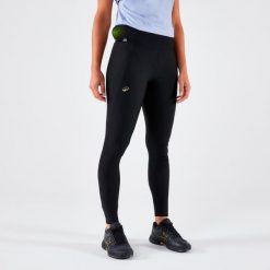 Legginsy tenisowe Artengo Dry Hip Ball. Czarne legginsy damskie KUIKMA, bez wzorów, z elastanu. Za 119.99 zł.