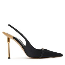 Szpilki Elisabetta Franchi. Czarne szpilki damskie Elisabetta Franchi, bez wzorów, bez obcasa, na szpilce, bez zapięcia. Za 3,429.00 zł.