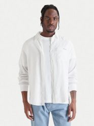 Calvin Klein Jeans Koszula LV04RF121G Biały Regular Fit. Białe koszule męskie Calvin Klein Jeans, l, bez wzorów, z jeansu, bez kołnierzyka, bez ramiączek. Za 409.99 zł.