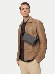 Just Cavalli Nerka 80QA4B43 ZSD82 Szary. Szare saszetki i nerki męskie Just Cavalli, bez wzorów, ze skóry. Za 660.99 zł.