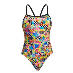 Strój kąpielowy damski Funkita Junk Yard Single Strap. Brązowe stroje kąpielowe damskie Funkita, s, bez wzorów, z dzianiny. Za 199.00 zł.