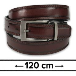 Dwustronny Pasek do Spodni, Czarno-Brązowy, 120 cm, Elegancki, Męski, Skórzany -ZET. Brązowe paski męskie Zet, ze skóry, eleganckie. Za 89.00 zł.