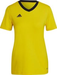 Adidas Koszulka damska adidas Entrada 22 Jersey żółta HI2125 : Rozmiar - XL. Żółte bluzki damskie Adidas, xl, bez wzorów, z jersey, bez kołnierzyka, bez ramiączek. Za 73.43 zł.