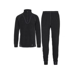 Trespass Thriller - B Warstwa bazowa unisex M/polarowa czarna X. Czarne bluzy sportowe męskie Trespass, m, bez wzorów, z polaru, bez kaptura, narciarskie. W wyprzedaży za 159.45 zł.