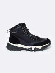 Buty męskie trekkingowe ze skóry naturalnej czarne OO174182 906. Czarne trekkingi męskie BIG STAR, ze skóry, bez zapięcia. W wyprzedaży za 279.99 zł.