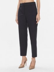 Tommy Hilfiger Spodnie materiałowe Core WW0WW39723 Granatowy Straight Fit. Niebieskie spodnie materiałowe damskie Tommy Hilfiger, bez wzorów, z materiału. Za 339.99 zł.