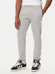 Adidas Spodnie dresowe Trefoil Essentials JY6271 Szary Slim Fit. Szare spodnie sportowe męskie Adidas, l, bez wzorów, z bawełny. Za 179.99 zł.