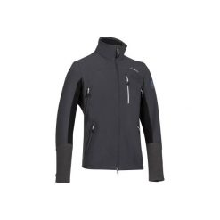 Kurtka jeździecka Softshell 500 męska. Szare kurtki męskie FOUGANZA, m, bez wzorów, z elastanu, bez kaptura, do jazdy konnej, climacool (adidas). W wyprzedaży za 199.99 zł.