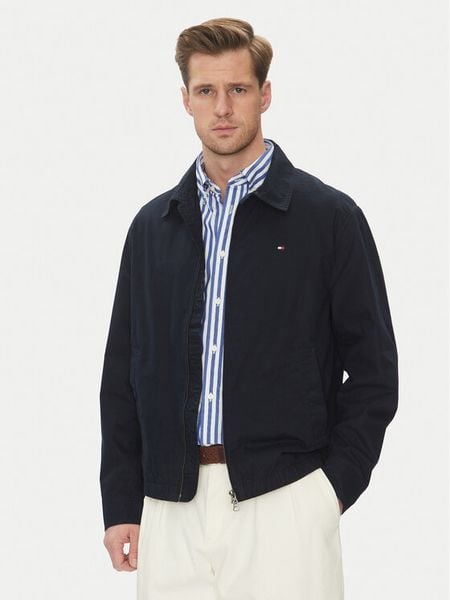 Tommy Hilfiger Kurtka przejściowa MW0MW38715 Granatowy Regular Fit. Niebieskie kurtki męskie Tommy Hilfiger, l, bez wzorów, z bawełny, bez kaptura. Za 519.99 zł.