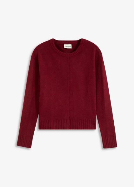 Sweter. Niebieskie swetry nierozpinane damskie bonprix, bez wzorów, bez kołnierzyka, bez ramiączek. Za 82.99 zł.