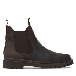 Sztyblety Tamaris. Brązowe botki damskie Tamaris, bez wzorów, bez obcasa, na płaskiej podeszwie, bez zapięcia. Za 249.99 zł.