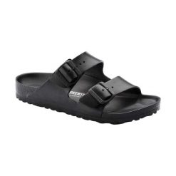 Klapki Męskie EVA Arizona. Czarne klapki męskie Birkenstock, bez wzorów, z materiału, z otwartym noskiem, bez zapięcia. Za 289.99 zł.