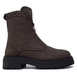 Botki Marco Tozzi. Szare botki damskie Marco Tozzi, bez wzorów, bez obcasa, na płaskiej podeszwie, bez zapięcia. Za 449.99 zł.