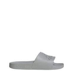 Klapki basenowe dla dorosłych Adidas Adilette Aqua. Szare klapki damskie Adidas, bez wzorów, sportowe, bez obcasa, bez zapięcia. Za 89.99 zł.