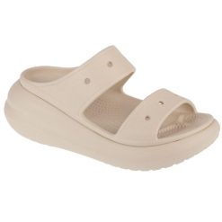 Sandały CROCS CRUSH SANDAL Beżowy. Szare klapki damskie Crocs, bez wzorów, z gumy, bez obcasa, bez zapięcia. Za 248.99 zł.
