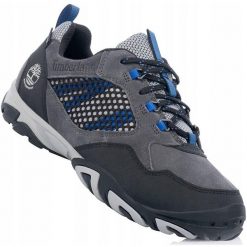 Męskie buty trapery trekkingowe TIMBERLAND CRESTRIDGE WATERPROOF LOW. Szare buty zimowe męskie Timberland, bez wzorów, bez obcasa, bez zapięcia. Za 399.00 zł.