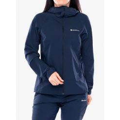 Kurtka softshell damska Montane Tenacity Nano Hoodie. Niebieskie kurtki sportowe damskie Montane, bez wzorów, z softshellu, bez ramiączek, bez kaptura, trekkingowe. Za 629.99 zł.