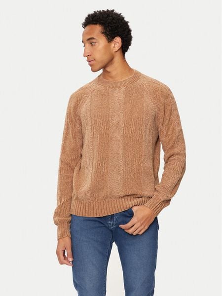 Liu Jo Sweter QF4212 MA29P Brązowy Regular Fit. Brązowe swetry męskie Liu Jo, m, bez wzorów, z syntetyku, bez kołnierzyka, bez ramiączek. Za 309.99 zł.