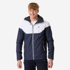 Kurtka zimowa przeciwdeszczowa męska Tribord Sailing 100. Białe kurtki męskie TRIBORD, na zimę, m, bez wzorów, z tkaniny, sportowe, bez kaptura. Za 199.99 zł.