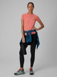 4F Legginsy trekkingowe szybkoschnące damskie - czarne M. Czarne legginsy damskie 4F, bez wzorów, z materiału. Za 169.99 zł.