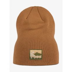 Czapka zimowa Buff Lilon Long - peanut. Brązowe czapki damskie Buff, na zimę, bez wzorów, sportowe. Za 79.99 zł.