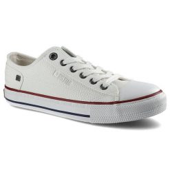 Białe Trampki Big Star Damskie Modne Buty. Białe trampki i tenisówki damskie BIG STAR, bez wzorów, ze skóry ekologicznej, bez zapięcia. Za 109.00 zł.