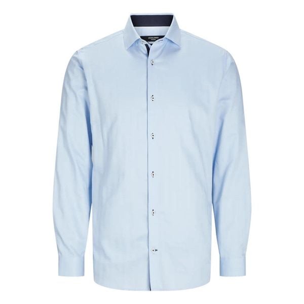 Koszula Jack & Jones Parker chambray. Niebieskie koszule męskie Jack&Jones, bez wzorów, bez kołnierzyka, bez ramiączek. Za 211.46 zł.