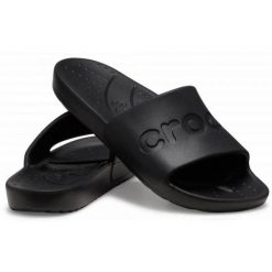 Klapki Crocs Slide 210088-001 czarne. Czarne klapki damskie bez wzorów, bez zapięcia. Za 303.63 zł.