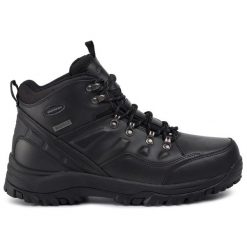 Buty trekkingowe męskie SKECHERS RELMENT TRAVEN skóra. Czarne trekkingi męskie Skechers, ze skóry, bez zapięcia. Za 378.00 zł.