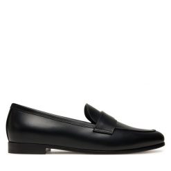 Półbuty Max Mara. Czarne półbuty damskie Max Mara, bez wzorów, bez obcasa, na płaskiej podeszwie, bez zapięcia. Za 2,689.00 zł.