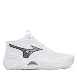 Buty halowe Mizuno. Białe buty sportowe męskie Mizuno, bez wzorów, bez zapięcia, mizuno wave. Za 729.99 zł.