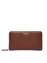 Emporio Armani Portfel EW000366 AF19568 U6017 Brązowy. Brązowe portfele damskie Emporio Armani, ze skóry. Za 1,034.00 zł.