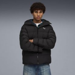 Męska kurtka z kapturem Mono PUMA Black. Czarne kurtki męskie Puma, m, bez wzorów, z kapturem, do biegania. Za 599.00 zł.