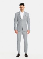 PAKO LORENTE - Szary garnitur męski z wełną. Szare garnitury męskie Pako Lorente, m, bez wzorów, z wełny, eleganckie. Za 2,999.98 zł.