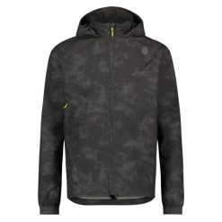 Męska kurtka przeciwdeszczowa rowerowa odblaskowa Commuter czarna. Czarne kurtki sportowe męskie AGU, m, bez wzorów, z materiału, z kapturem, rowerowe. Za 809.90 zł.