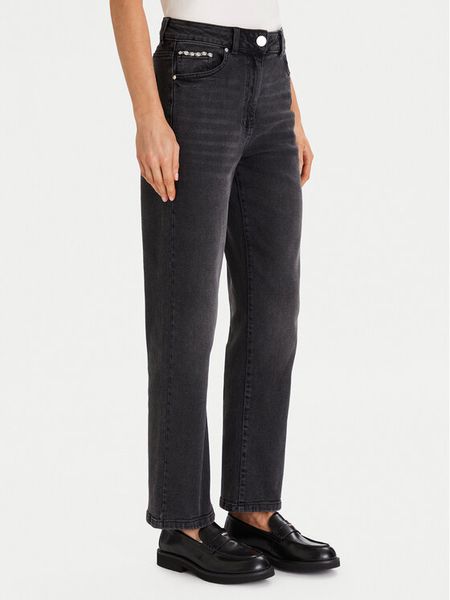 Morgan Jeansy 252-PNICE Czarny Wide Leg. Czarne jeansy damskie Morgan, bez wzorów, z bawełny. Za 198.99 zł.